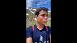 Rare iridescent clouds appeared while hiking in intense heat and bright sun