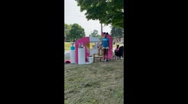 Young girls go viral with 7m views after dozens of cops and firefighters stop to buy lemonade from their stand