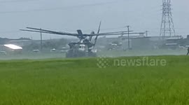 Japan: US Navy Helicopter Makes Emergency Landing In Kanagawa’s Rice Field 4