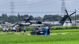 Japan: US Navy Helicopter Makes Emergency Landing In Kanagawa’s Rice Field