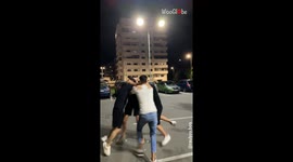 Friends experience a hilarious fall while playing helicopter game during night out