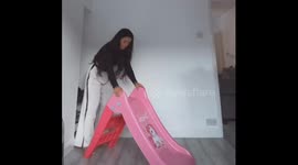 Slide collapse causes fall in Seaham, UK