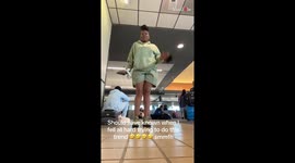 Jumping over the phone for 'My Vacation' trend ends in a comical slip