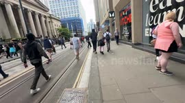 Shop looted on Mosley Street in Manchester City centre during right-wing protest