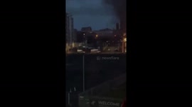 Violent Disorder Continues in Belfast After Anti-Immigration Protests , eyewitness footage shows vehicles sets on fire by rioters