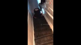 Girl turns house parties into fun events with the stairs-rolling trick