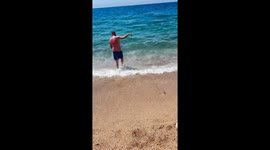 Girlfriend's dissolving swim trunk prank leaves boyfriend exposed at sea