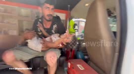 Gaza: Palestine Red Crescent teams transported several martyrs and injured individuals following the Israeli occupation’s airstrikes