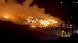 UK: Large Fire Breaks Out At Walleys Quarry Landfill Site In Newcastle