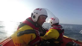 RNLI crew save injured swimmer of Gullane Point in Scotland