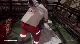 The Palestine Red Crescent crews transported four martyrs, victims of the Israeli occupation’s targeting