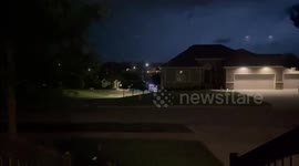 Strong winds and lightning strike Lawrence, Kansas