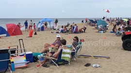 Truro Beachgoers During Heatwave