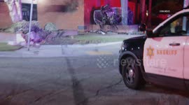 USA: Pico Rivera Pursuit Crash Against Building