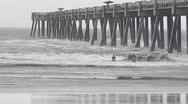 Tropical Storm Impact on Jacksonville Beach