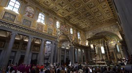 Italy: Pope Francis attends the commemoration of the snowfall in Saint Mary Major in Rome