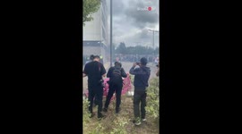 Manvers, Rotherham: Police deployed outside hotel to tackle violent protesters