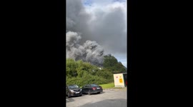 Massive smoke plume from Dublin fire clearly visible from apartment