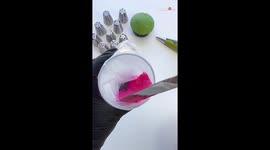 Creative two-toned floral buttercream cupcake art with mini Russian piping tips