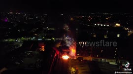 UK: Drone Video Of Belfast Riots