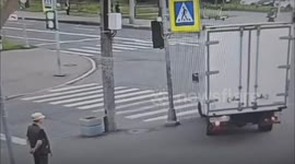 Russia: Schoolgirl Flattened By Lamppost Street Crossing Sign
