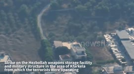 Palestine: The IDF identified a terrorist cell entering a Hezbollah weapons storage facility and military structure in the area of Kfarkela