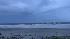 Garden City prepare for Tropical Storm Debby -heavy wind flow at garden City  beach