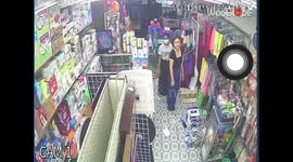Hilarious moment: Store staff panic as a mouse makes an entrance