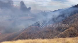 US: Edgehill Fire Burns Homes And Vehicles In San Bernardino, California 4