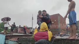 Urgent rescue operations in northern India as flooding traps residents