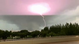 Japan: Massive Lightning Captured At Soccer Stadium North Of Tokyo