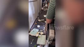 Food smeared on plane's ceiling as turbulence causes chaos on Korean Air flight