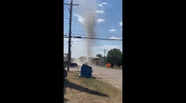 Fast Dustnado In Baird, Texas