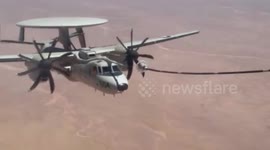 USA: U.S. Military Aircraft Conduct In-Flight Refueling Over U.S. Central Command Area