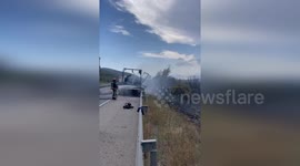 Spain: Truck Accident Fire Extinguished on AP7 Highway in Spain