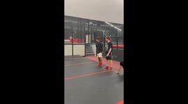Guy Breaks His Ankle While Attempting Stunt at Trampoline Park