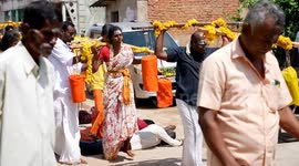 Dozens of Men and Woman Walk Over Devottees in Tamilnadu in Temple Ritual
