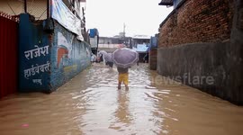 Heavy Rain Disrupts Normal Life in Kathmandu,Bagmati River Surge Affects Slum Dwellers