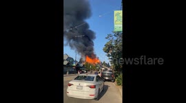 Canada: Fire Rips Through Building Under Construction Causing Power Outage In Vancouver