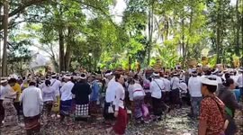 see the unique ngasa tradition in Bali, Indonesia, present offerings of money, jewelry, and even land certificates in front of old graves