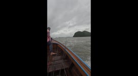 Fishermen rescue elderly woman from capsized boat in Thailand