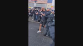 Far-Right Protester Removed by Police in North Finchley, London