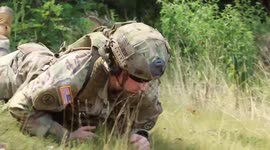 United States: B-Roll: Infantry support by fire training