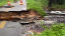USA: Storm Debby: Damage To Roads In Georgia