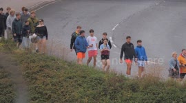 Cornwall Boardmasters Rain hit Revellers. Festival 2024, Fans head into town for a drying out , Newquay Cornwall UK