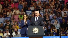 Vice President Kamala Harris introduction of running mate Governor Tim Walz