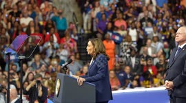 USA: Vice President Kamala Harris speaks at the rally in Liacouras Center at Temple University