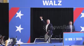 Harris, Walz hold campaign rallies in key swing states Wisconsin, Michigan
