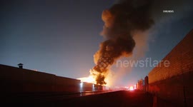 USA: Montebello Large Commercial Fire Part 2