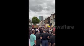 UK: Anti-racism protesters rally in London